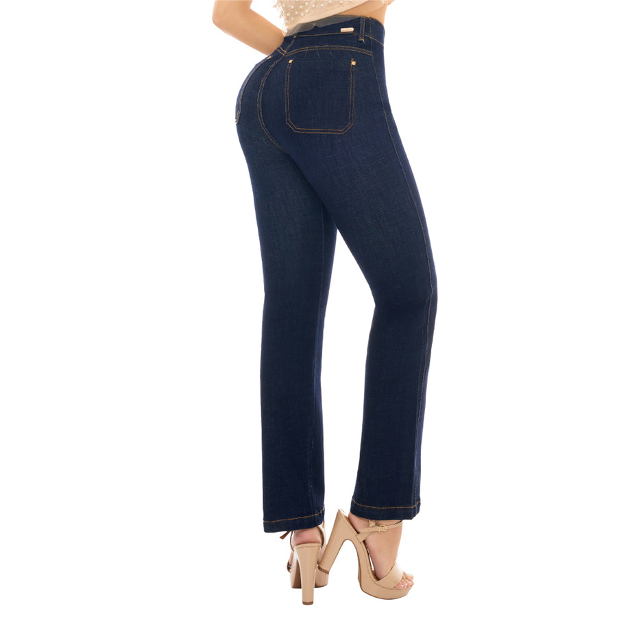 Jeans Push Up Boot Cut Azul Mujeron 16193 - 36