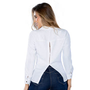 Blusa Confort Blanca TyT Vino — vista posterior