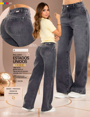 Jean Palazzo Tiro Alto Gris Tyt Jeans Estados Unidos - foto 7