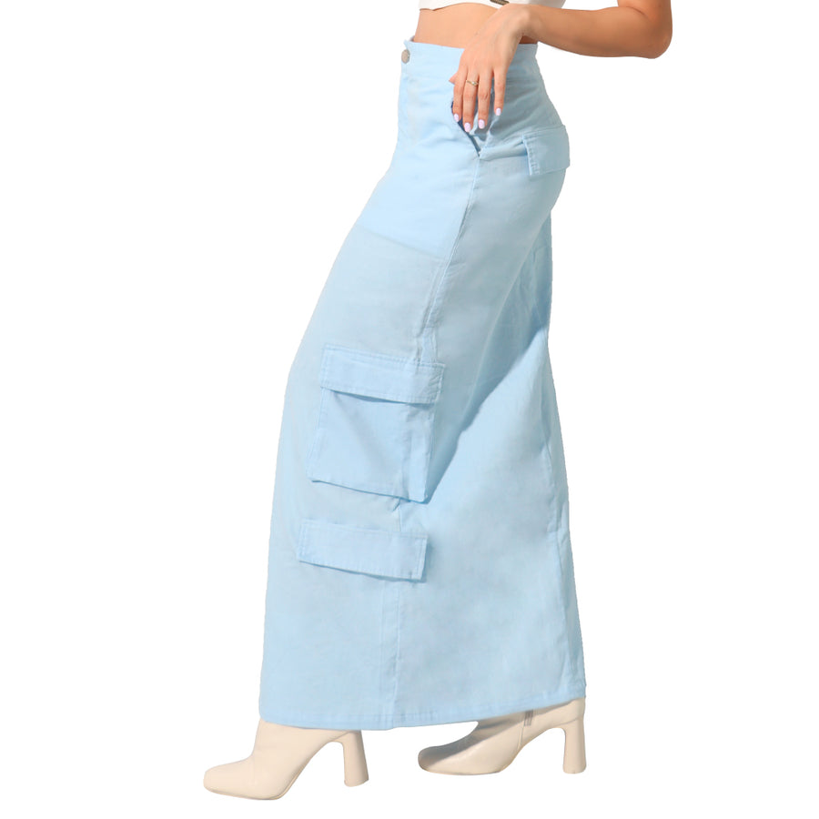 Falda Cargo Azul Claro Missshop 224 - M