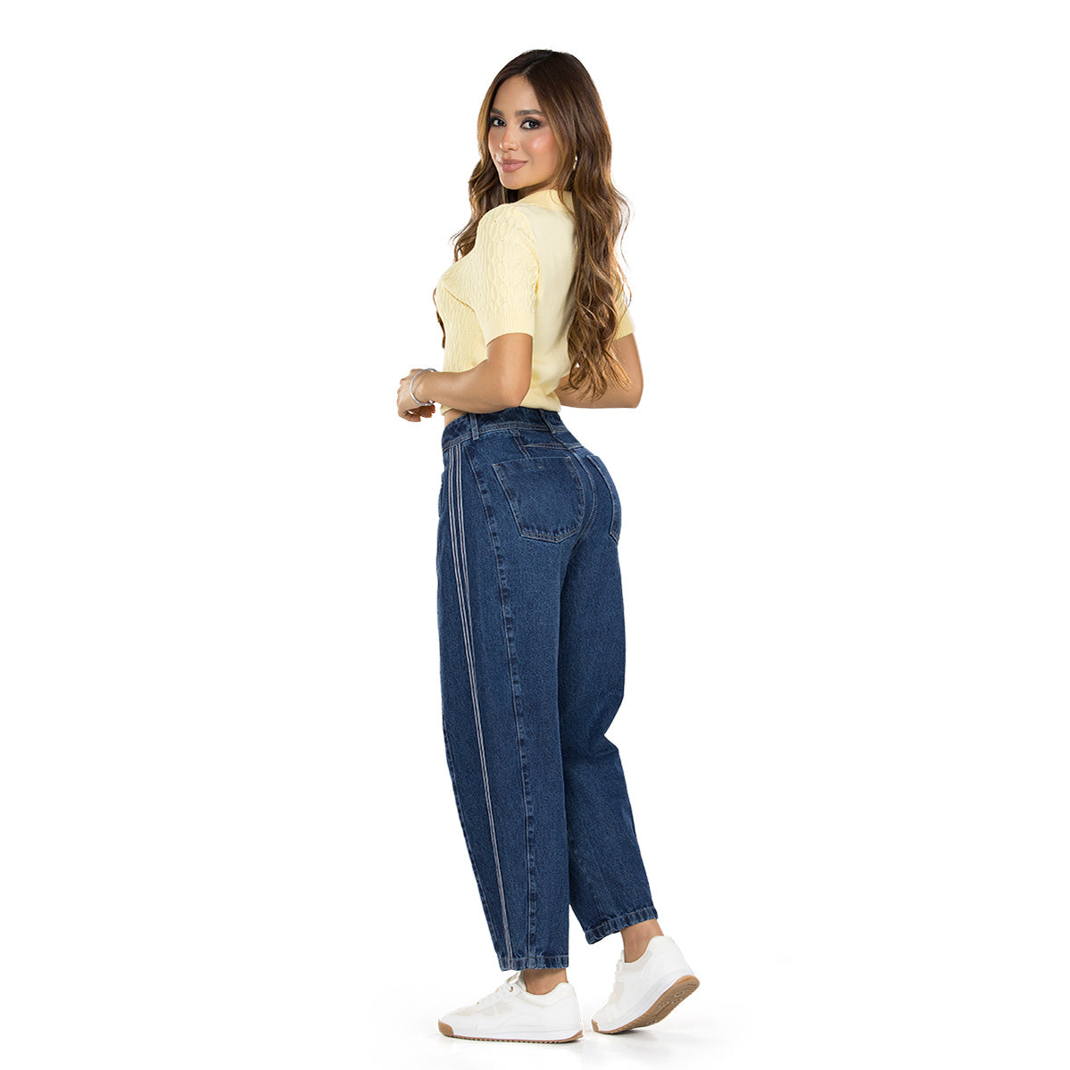 Jean Barrel Tiro Alto Azul Oscuro Tyt Jeans Francia - foto 7