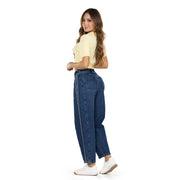 Jean Barrel Tiro Alto Azul Oscuro Tyt Jeans Francia - foto 7