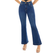 Jeans Push Up Boot Cut Azul Mujeron 16203 - 38