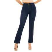 Jeans Push Up Boot Cut Azul Mujeron 16193 - 38