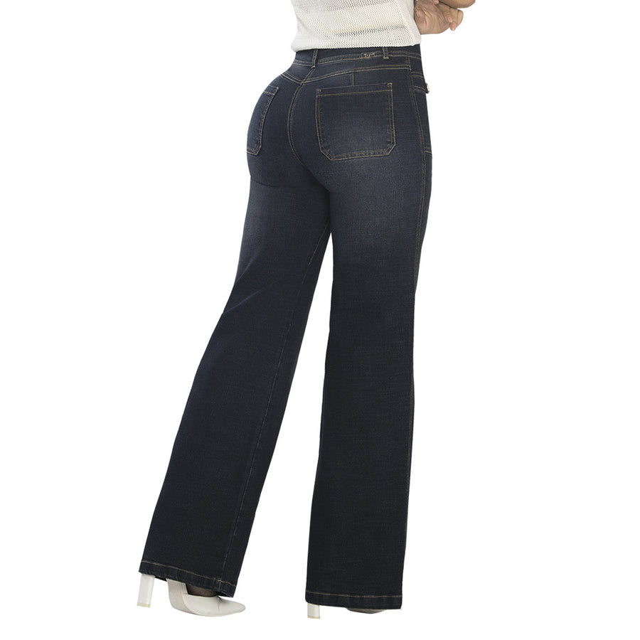Jeans Bota Ancha Azul Verdoso Tyt Guarin - 36