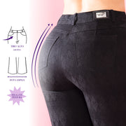 Jeans Bota Ancha Negro Mujeron Hechizo - 40