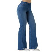 Jean Wide Leg Tiro Alto Azul Medio Tyt Jeans Honor - foto 2