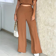 Conjunto Wide Leg Café ASI SEA Asp00393