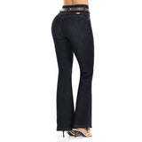 Jean Push Up Tiro Alto Azul Oscuro Tyt Jeans Inglaterra