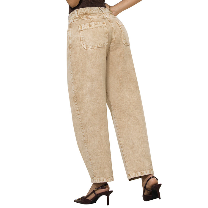 Jean Barrel Tiro Alto Beige Tyt Jeans Miel - foto 1