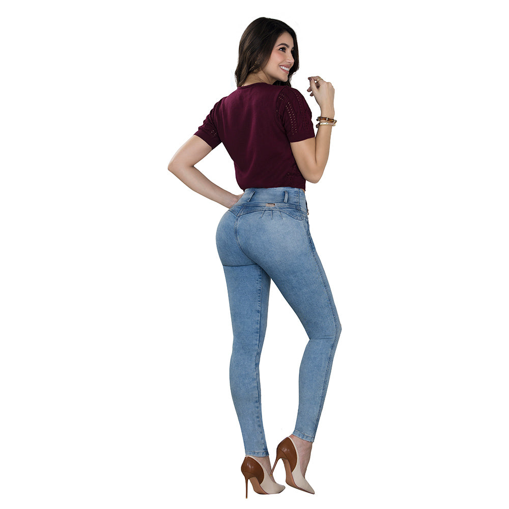 Jean Push Up Tiro Alto Azul Tyt Jeans Caladio - foto 6