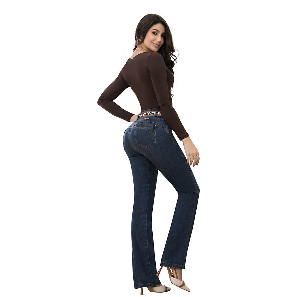 Jean Push Up Tiro Súper Alto Azul Tyt Jeans Cataleya - foto 6