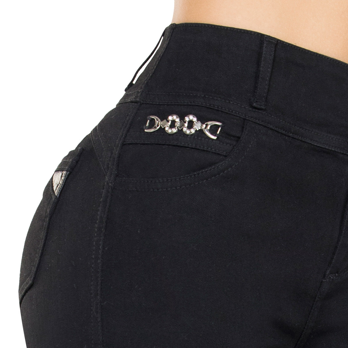 Jean Push Up Tiro Alto Negro Tyt Jeans Costa de Marfil - foto 3