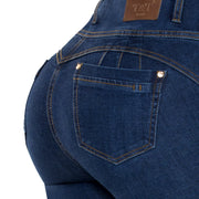 Jean Push Up Tiro Súper Alto Azul Oscuro Tyt Jeans Croacia - foto 4