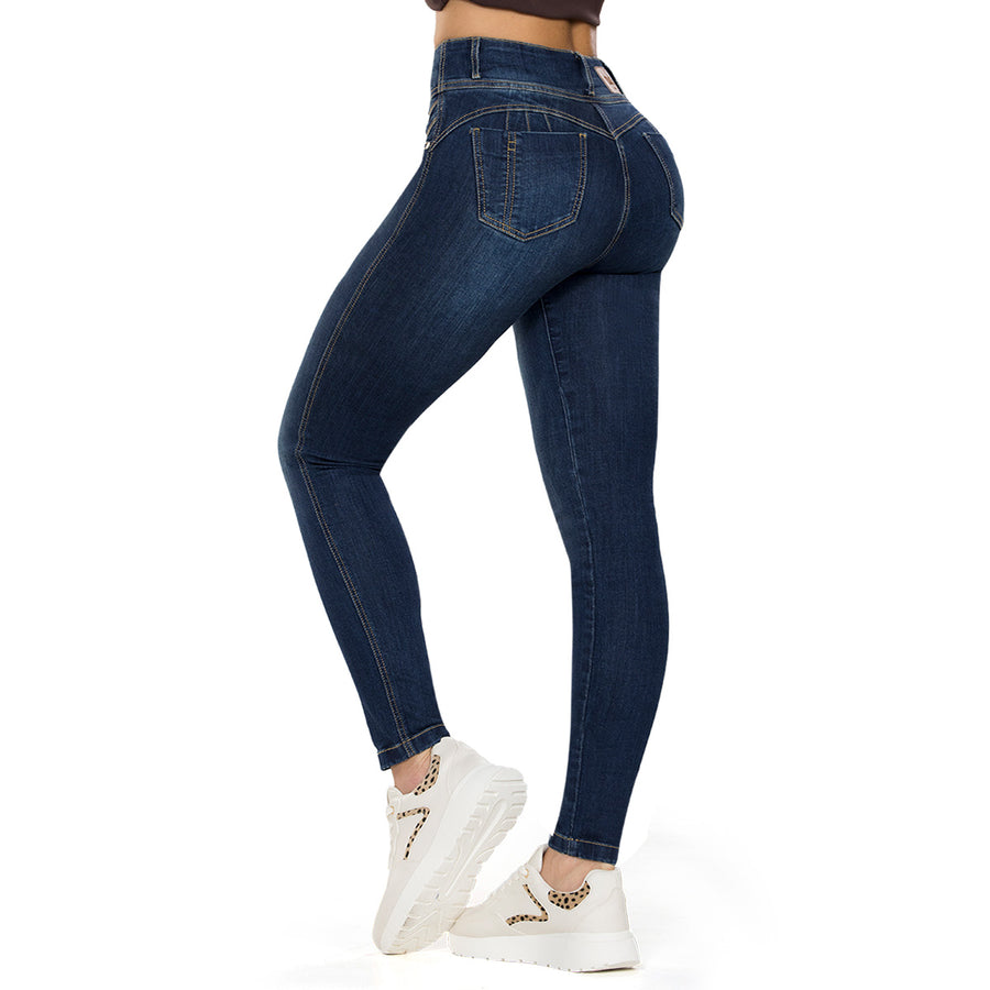Jean Push Up Tiro Alto Azul Oscuro Tyt Jeans Curazao - foto 1