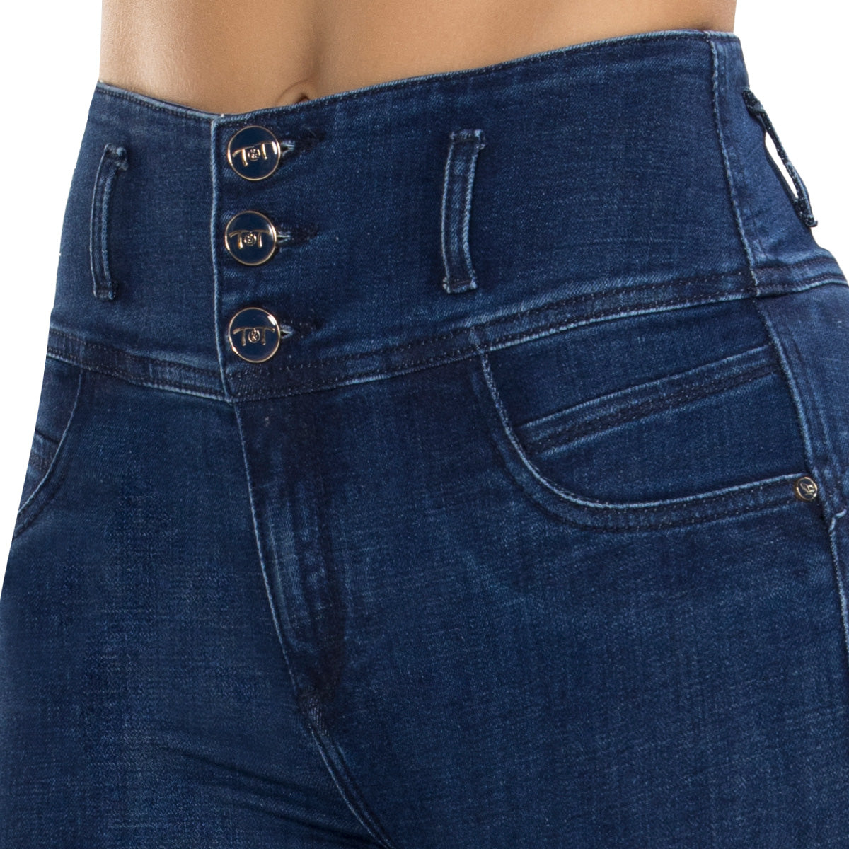Jean Push Up Tiro Alto Azul Oscuro Tyt Jeans Egipto - foto 3