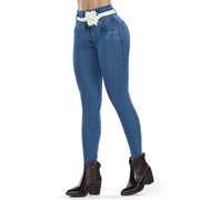 Jean Push Up Tiro Alto Azul Medio Tyt Jeans Escocia - foto 2