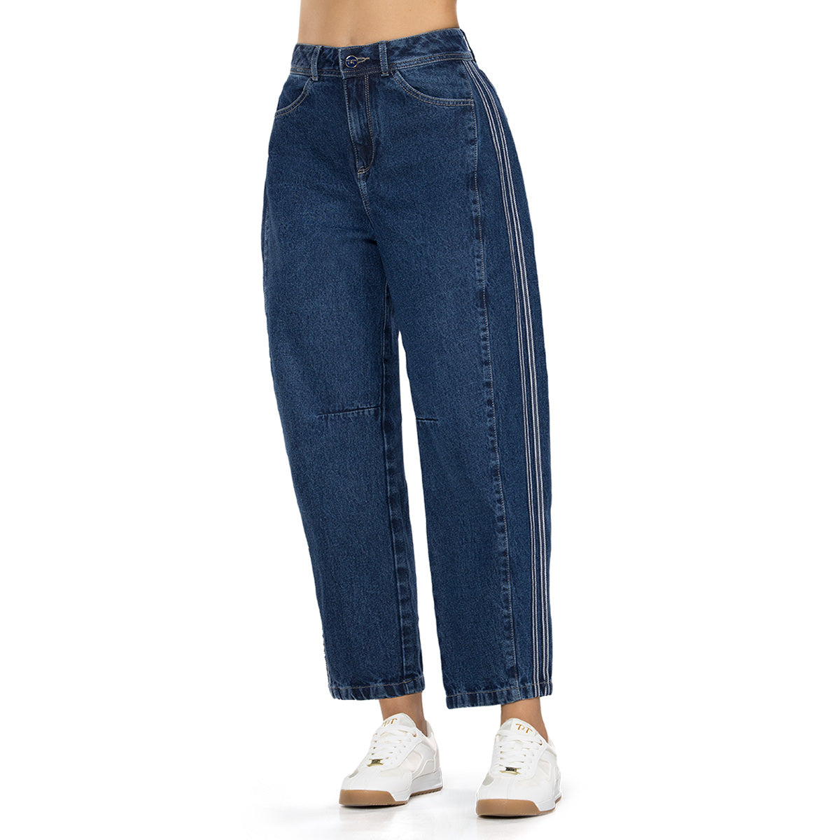 Jean Barrel Tiro Alto Azul Oscuro Tyt Jeans Francia - foto 2