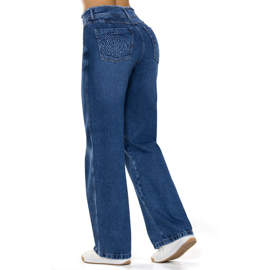 Jean Palazzo Tiro Alto Azul Medio Tyt Jeans Marruecos - foto 1