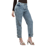 Jean Mom Tiro Alto Azul Tyt Jeans Misterio - foto 2