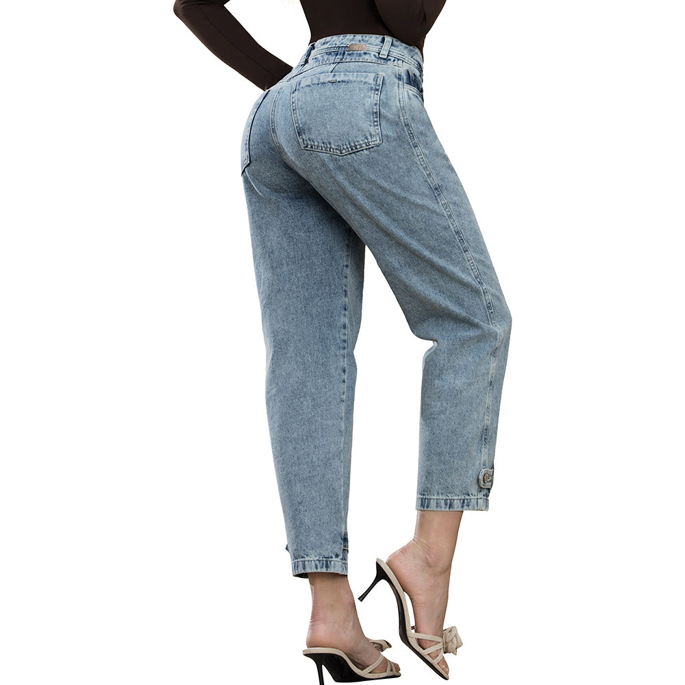 Jean Mom Tiro Alto Azul Tyt Jeans Misterio - foto 1