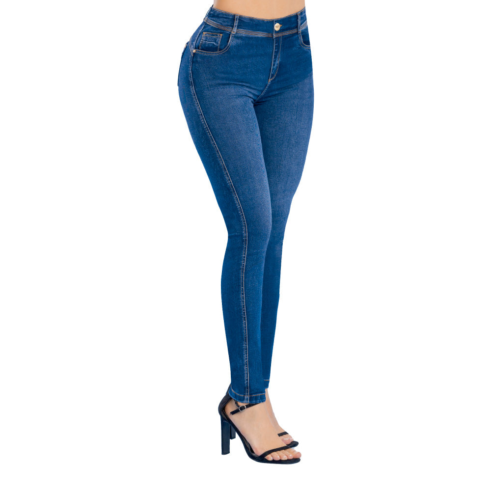 Jean Push Up Ochentero Azul Medio Tyt Jeans Ocaso - 38