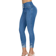 Jean Push Up Tiro Alto Azul Medio Tyt Jeans Paraguay - foto 2