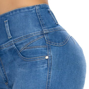 Jean Push Up Tiro Alto Azul Medio Tyt Jeans Paraguay - foto 3