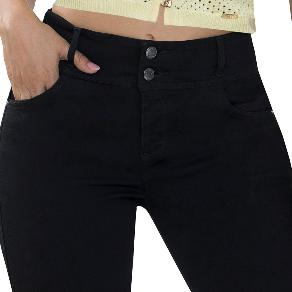 Jean Push Up Tiro Alto Negro Tyt Jeans Verbena - foto 3