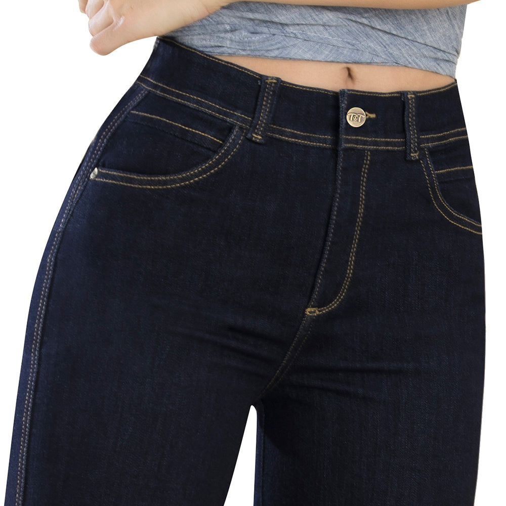Jean Wide Leg Tiro Alto Azul Tyt Jeans Caléndula - foto 3