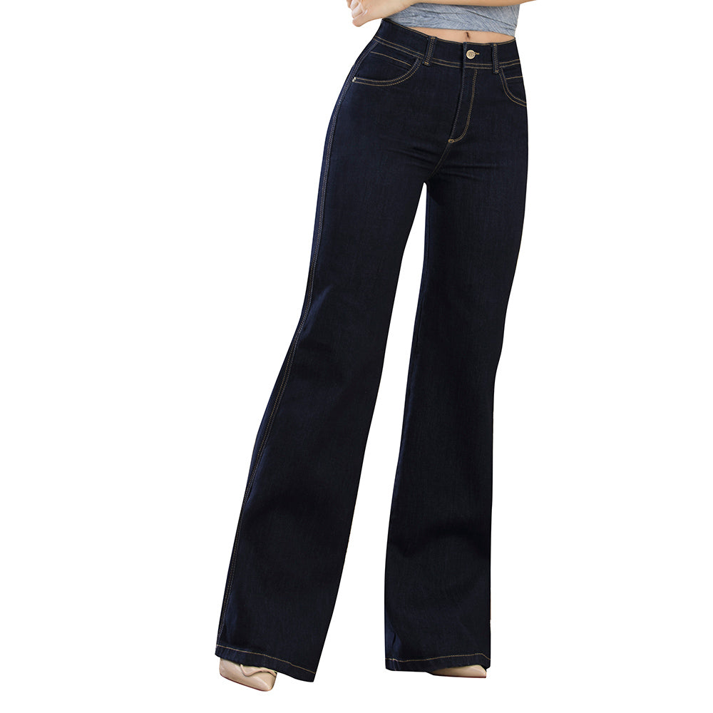Jean Wide Leg Tiro Alto Azul Tyt Jeans Caléndula - foto 2