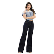 Jean Wide Leg Tiro Alto Azul Tyt Jeans Caléndula - foto 5