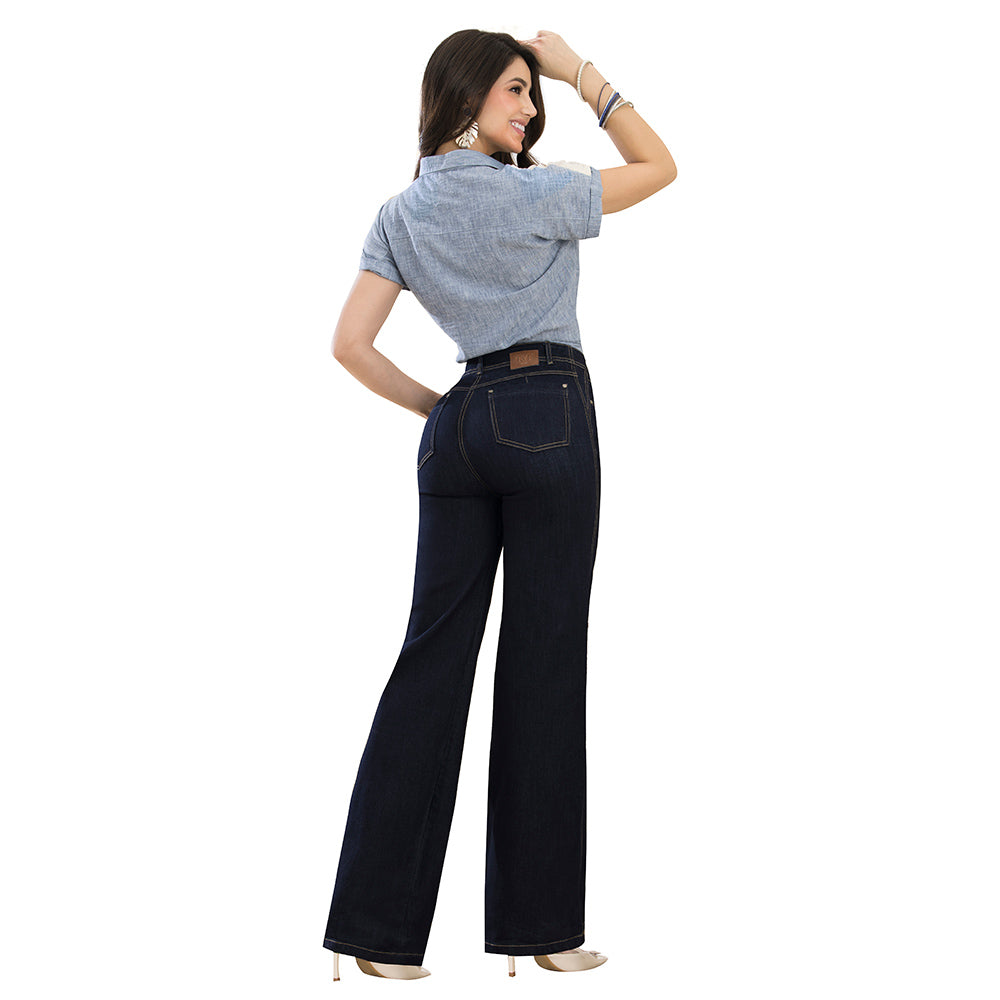 Jean Wide Leg Tiro Alto Azul Tyt Jeans Caléndula - foto 6
