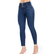 Jean Push Up Tiro Alto Azul Oscuro Tyt Jeans Túnez - foto 2