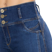 Jean Push Up Tiro Alto Azul Oscuro Tyt Jeans Túnez - foto 3