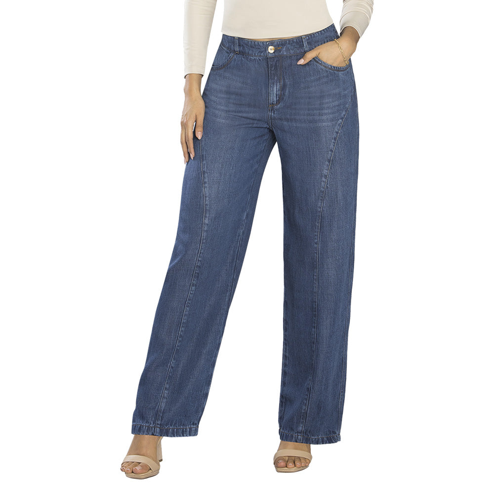 Jeans Baggy Tiro Alto Azul Tyt Piedad - 38