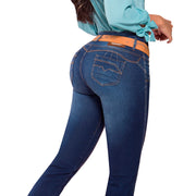 Jeans Push Up Levanta Cola Azul Mujeron Renacer - 42