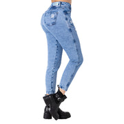 Jean Mom Tiro Alto Azul Medio Tyt Jeans Hojaldre - foto 1