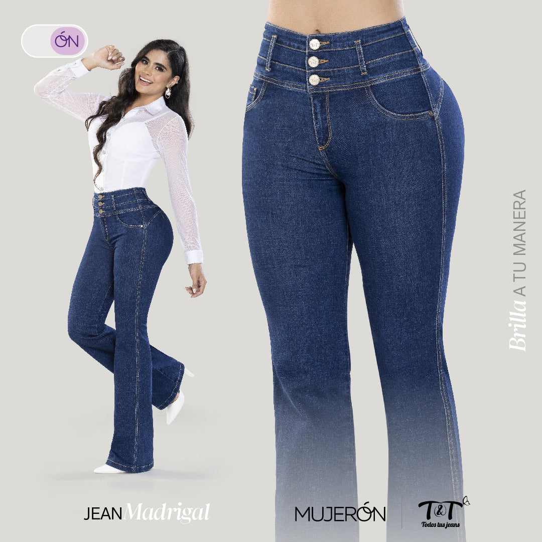Jean Push Up Azul Mujeron Madrigal - 44