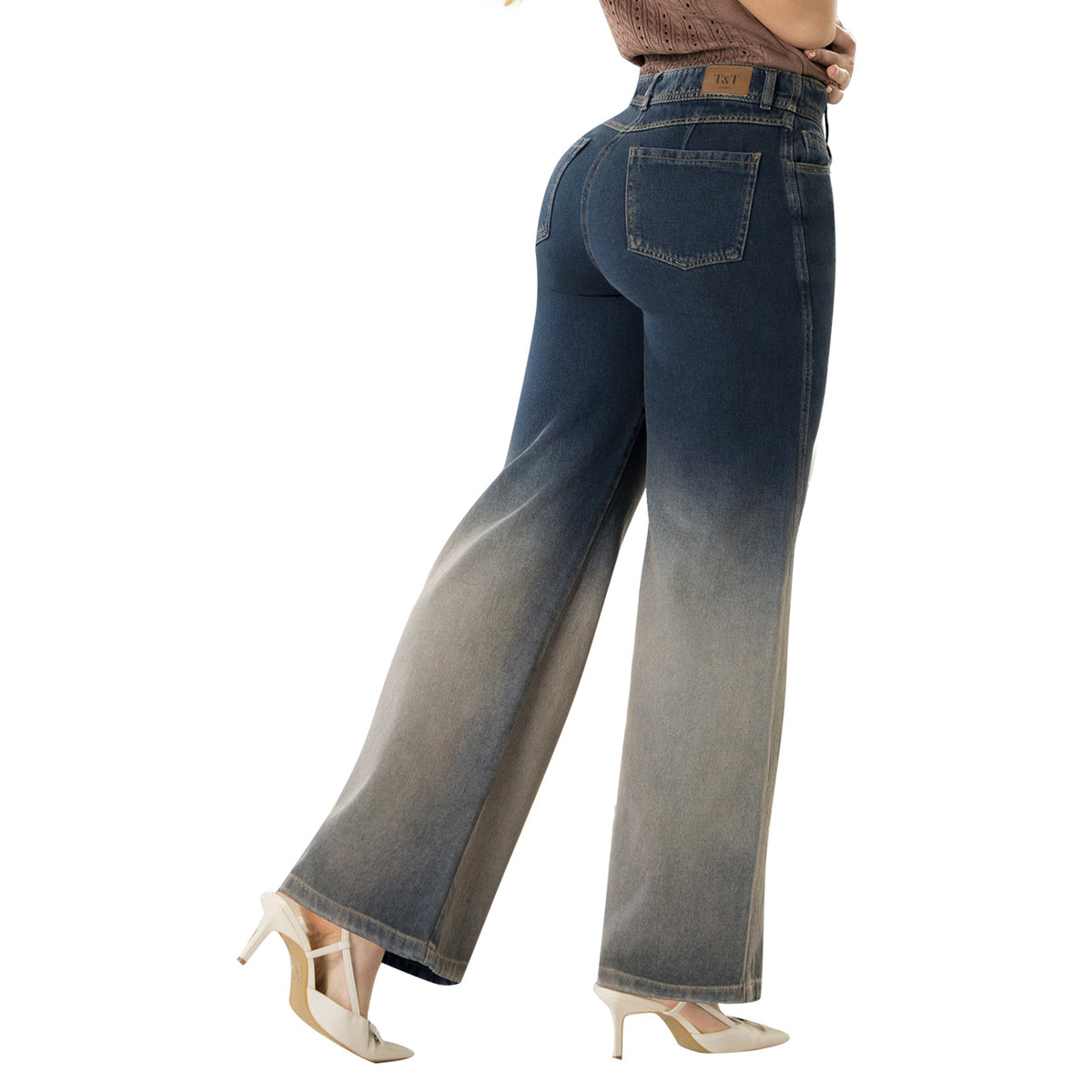 Jean Palazzo Tiro Alto Azul Tyt Jeans Firmeza - foto 1