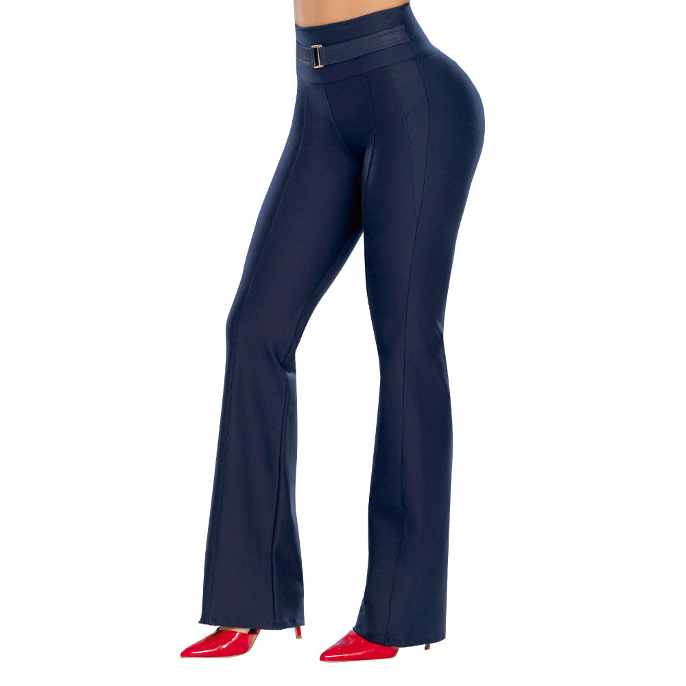 Leggings Bootcut Azul Cobalto TyT Tobias — vista frontal
