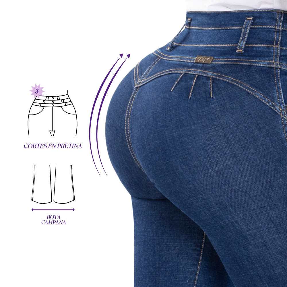 Jean Push Up Azul Mujeron Madrigal - 40