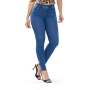 Jean Push Up Ochentero Azul Petróleo Mujeron Marcel - 38