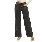 Jeans Palazzo Tiro Alto Acidwash Rosa Tyt Jeans Marianita - 38