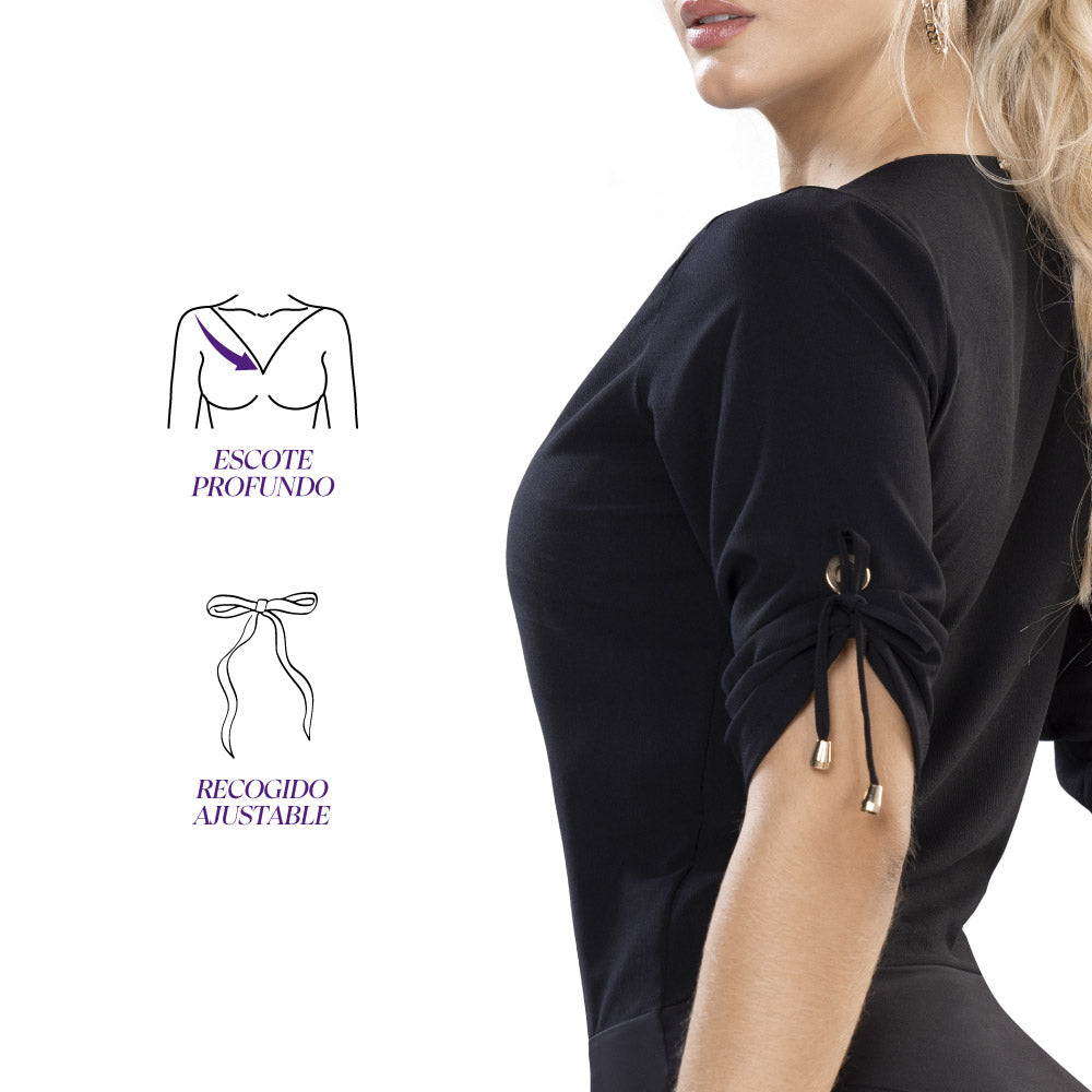 Body Ajustado Negro TyT Marion