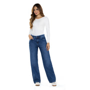 Jean Palazzo Tiro Alto Azul Medio Tyt Jeans Marruecos - foto 5