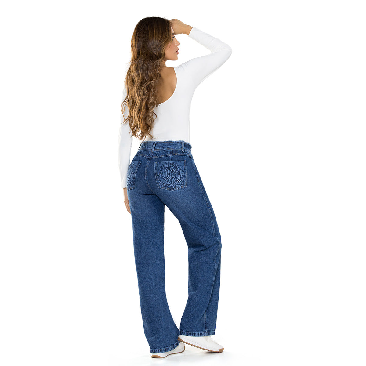 Jean Palazzo Tiro Alto Azul Medio Tyt Jeans Marruecos - foto 6