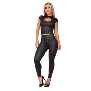 Calza Push Up Negro Mujerón 1001