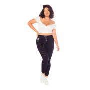 Jeans Levanta Cola Negro Cheviotto 14473