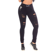 Jeans Levanta Cola Negro Cheviotto 14473 - 38